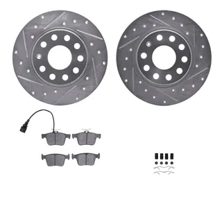 R1 Concepts WGWH1-74092 E- Line Series Rotor - D/S - Silver W/ Ceramic Pads & Hdw